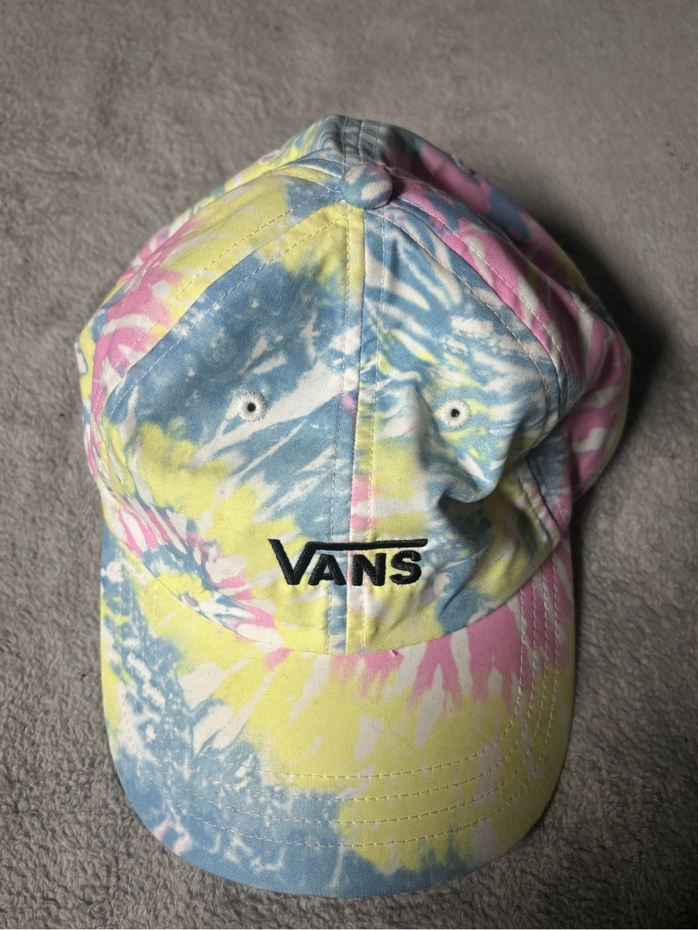 Vans Pastel Tie-Dye Cap in Blue Pink Yellow